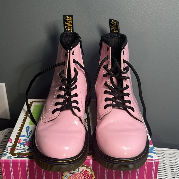 Dr. Marten Pink Leather Boots - Picture 2 of 16